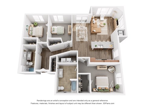a 3 bedroom floor plan of a 2100 sq ft house